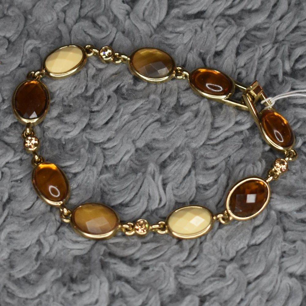 🔥 3/$15 NWT Liz & Co Brown and Gold Bracelet